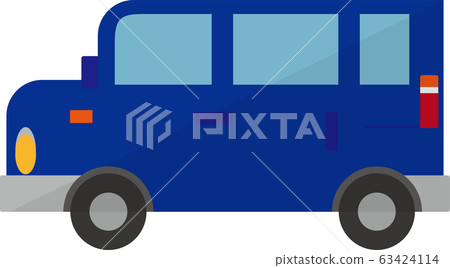 一個簡單的藍色旅行車的插圖 63424114