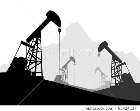 Oil pump oil rig energy industrial machine  . 63424137