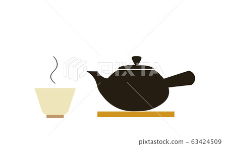 茶壺和茶杯茶碗日本茶時間 63424509