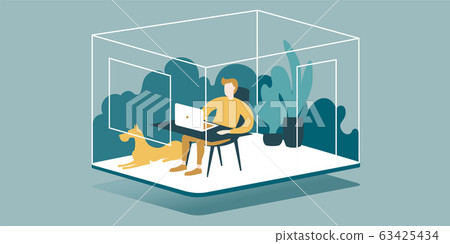 Remote work with cloud technology Remote work with cloud technology 63425434