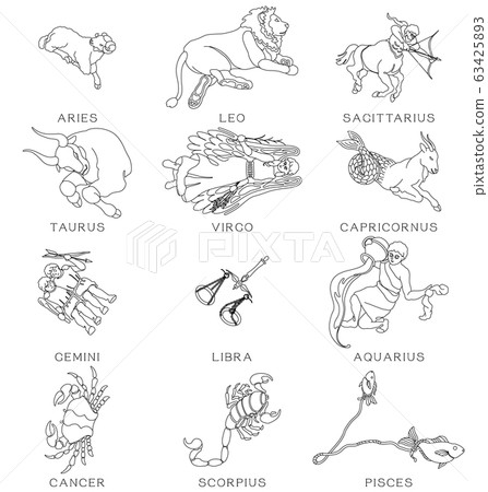 Zodiac sign-Constellation picture set 63425893