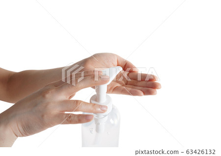 Hand cleaning, hand washing to prevent infection 63426132