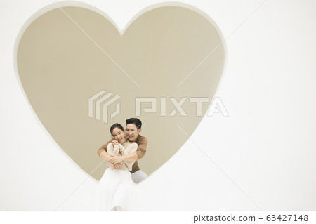 Heart portrait couple portrait 63427148