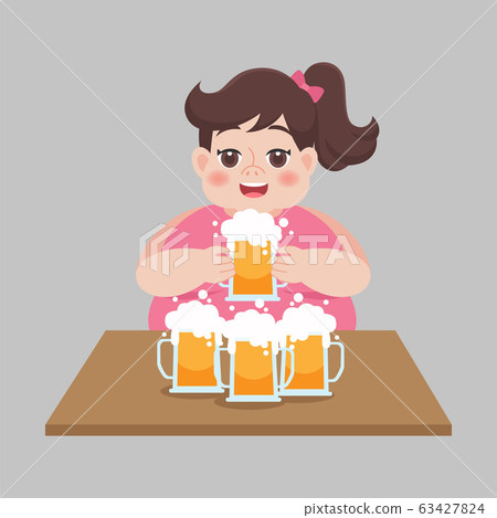 Big Fat women drinking a mug of beer, Healthcare Big Fat women drinking a mug of beer, Healthcare 63427824