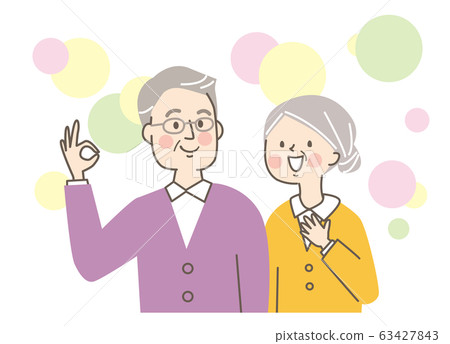 Senior couple reassuring Senior couple reassuring 63427843
