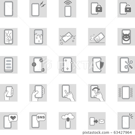 Smartphone icon set Smartphone icon set 63427964