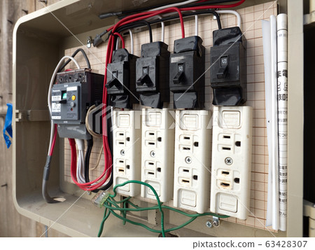 在施工現場的配電板 63428307