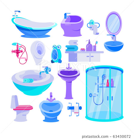 Bath equipment for bathroom vector illustration... - Stock Illustration ...