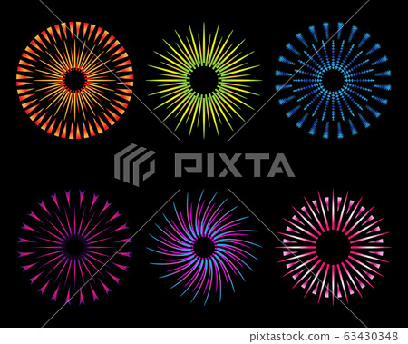 Fireworks illustration set Fireworks illustration set 63430348