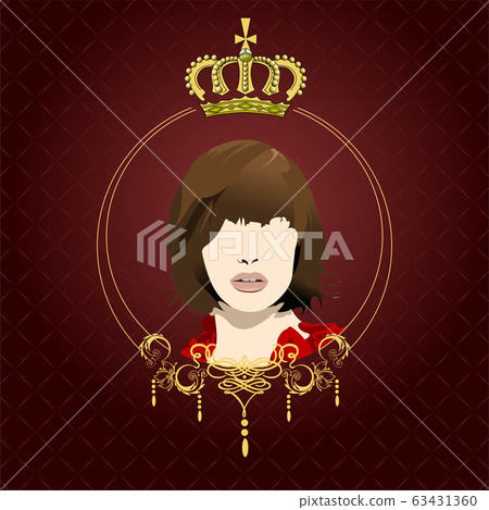Colored woman head. Vector illustration of girl`s Colored woman head. Vector illustration of girl`s 63431360