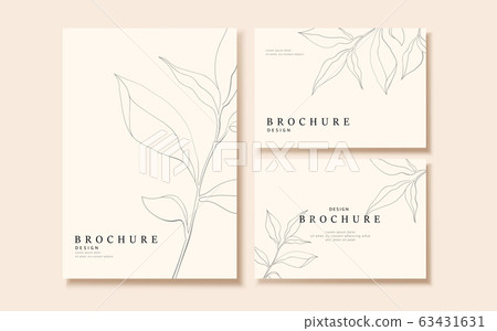 Elegant line style leaf brochure Elegant line style leaf brochure 63431631
