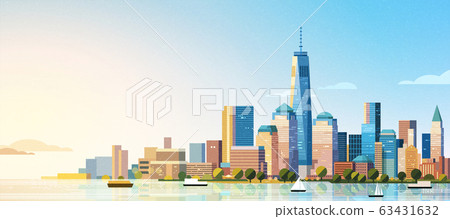Manhattan west skyline scene Manhattan west skyline scene 63431632