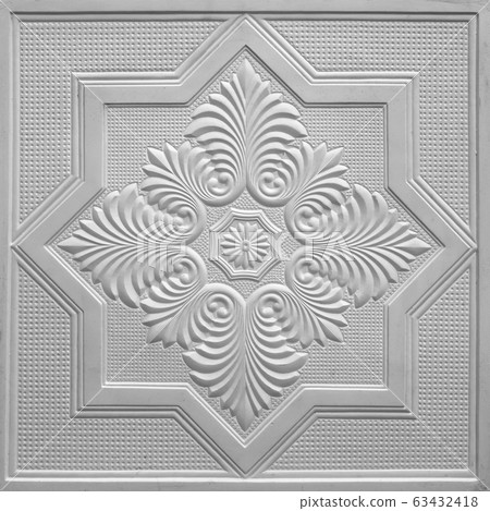 Patterns on the ceiling gypsum sheets of white 63432418