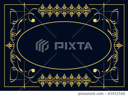Gold ornament on black background. Can be used as - Stock Illustration ...
