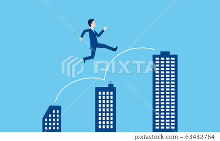 Illustration image of job change and career improvement Illustration image of job change and career improvement 63432764