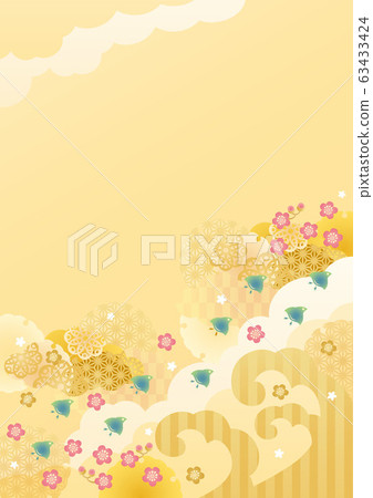 背景素材-金色日式天空(新鮮)1 背景素材-金色日式天空(新鮮)1 63433424