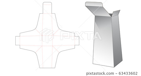 Obelisk box die cut template - Stock Illustration [63433602] - PIXTA
