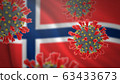 Concept of new coronavirus epidemic outbreak in Norway 63433673