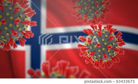 Concept of new coronavirus epidemic outbreak in Norway 63433673