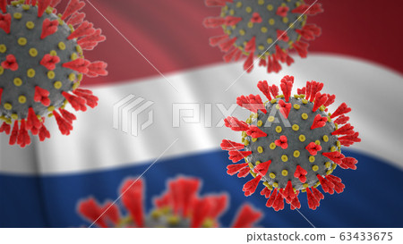 Concept of new coronavirus epidemic outbreak in Netherlands 63433675