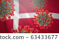Concept of pandemic novel coronavirus outbreak in Danemark 63433677