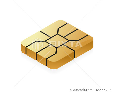 Credit card EMV chip for financial security. Online banking payment. Digital Nfc technology. 63433702
