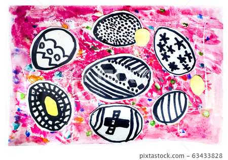 Colorful easter eggs 63433828