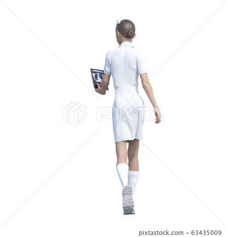 年輕護士護士perming3DCG插圖素材 63435009