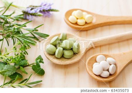 Supplement herb and supplement image material Supplement herb and supplement image material 63435073