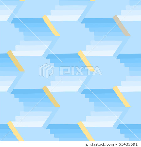 Abstract pattern of light blue and yellow colored striped arrows Abstract pattern of light blue and yellow colored striped arrows 63435591