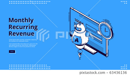Vector landing page of monthly recurring revenue 63436136