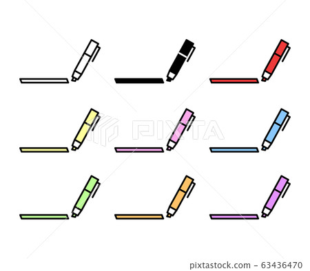 Highlighter, marker illustration, icon, simple, cute Highlighter, marker illustration, icon, simple, cute 63436470