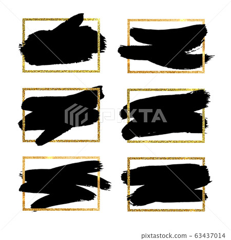 Vector craft label brush stroke backgrounds, Vector craft label brush stroke backgrounds, 63437014