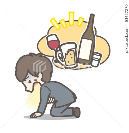 喝太多嘔吐工薪族嘔吐 63437270