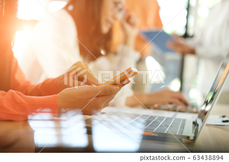 business people discussing on performance revenue business people discussing on performance revenue 63438894