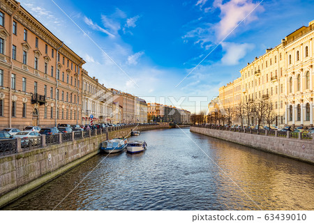 Moika's  Embankment, river in  Saint Petersburg.  63439010