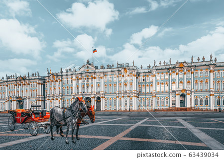 Winter Palace and Hermitage Museum.  Saint 63439034