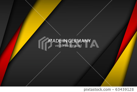 Made in Germany, modern vector background with German colors, overlayed sheets of paper Made in Germany, modern vector background with German colors, overlayed sheets of paper 63439128