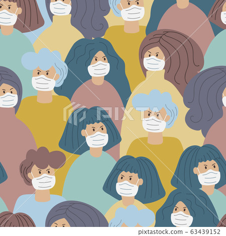crowd of masked men, protection from coronavirus crowd of masked men, protection from coronavirus 63439152