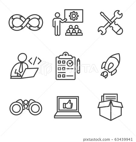Development Operations & Life Cycle - DevOps Icon 63439941