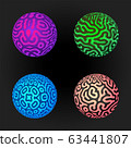 vector pattern surface spheres set. 63441807