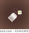 vector tea bag illustration. 63441809