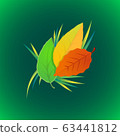 vector stale leaves grass illustration. 63441812