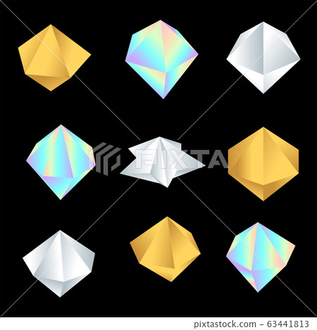 vector glossy platonic solids set. vector glossy platonic solids set. 63441813