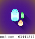 vector isometric glass jars set. 63441815