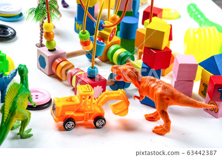 Children toy wood block colorful for development skill 63442387