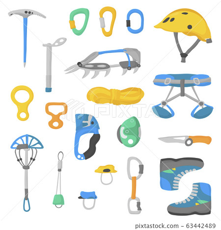 Hand Drawn Ice Axe Mountaineering Tool Vector Stock Illustration