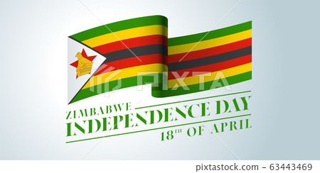 Zimbabwe happy independence day vector banner, 63443469