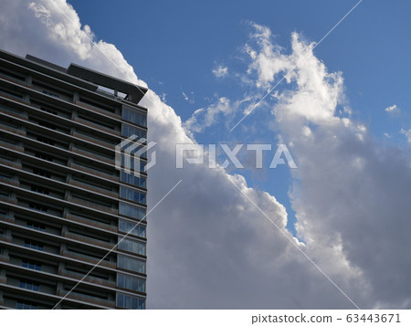 Apartment and blue sky Apartment and blue sky 63443671