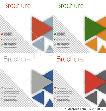Set of Vector brochure template design with arrows. Set of Vector brochure template design with arrows. 63444017